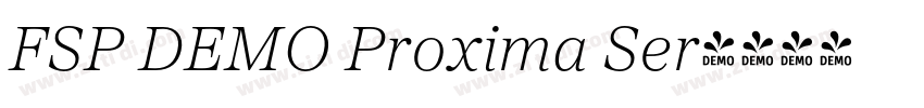 FSP DEMO Proxima Ser字体转换